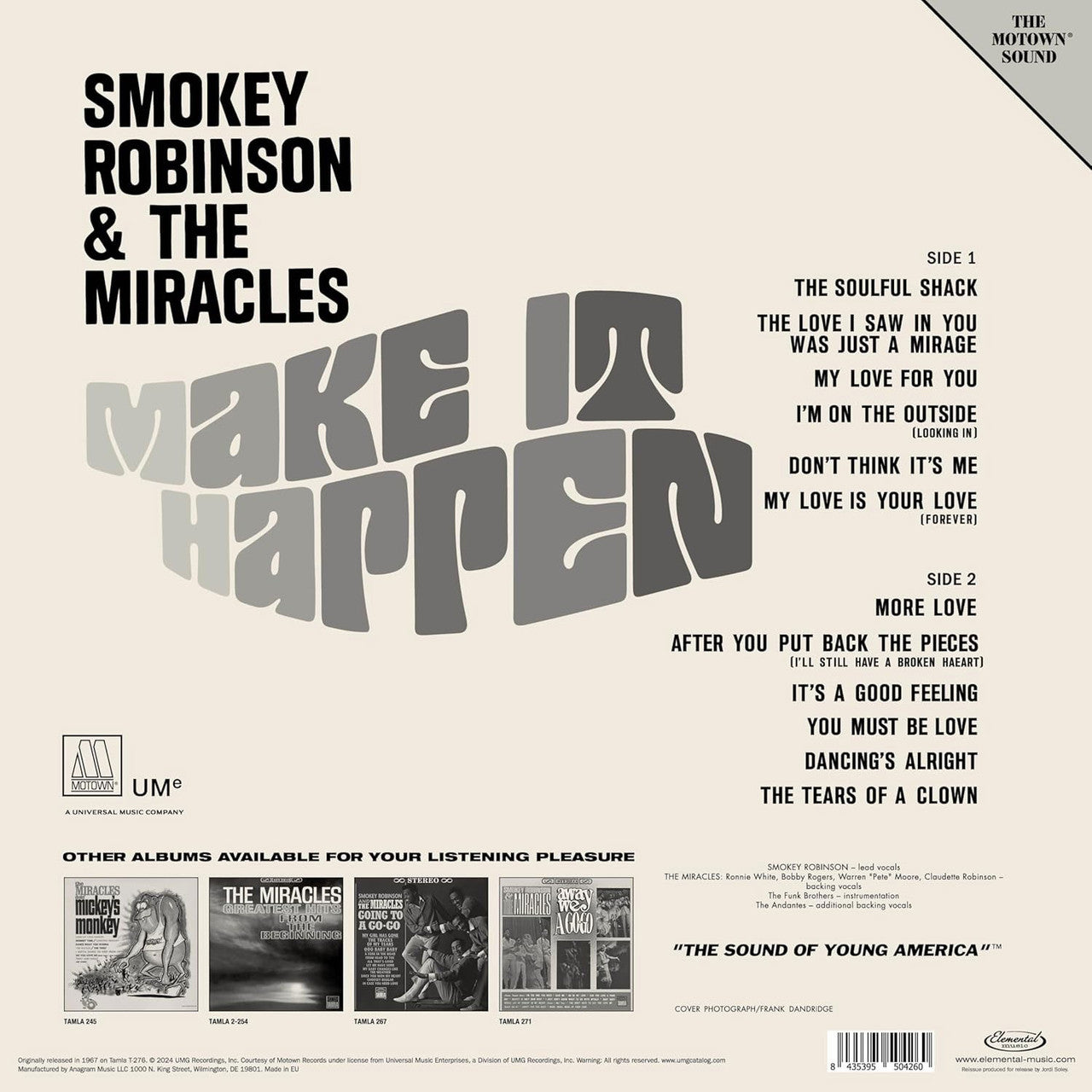 Smokey Robinson & The Miracles - Make It Happen (Mono) - LP Vinyl Record Hub