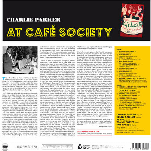 Charlie Parker - At Cafe Society - Import LP Vinyl Record Hub