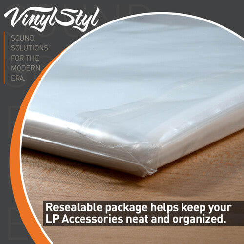 Vinyl Styl - 12 Inch Vinyl Record Outer Sleeve Polyethylene - 50 Count Vinyl LP Hub
