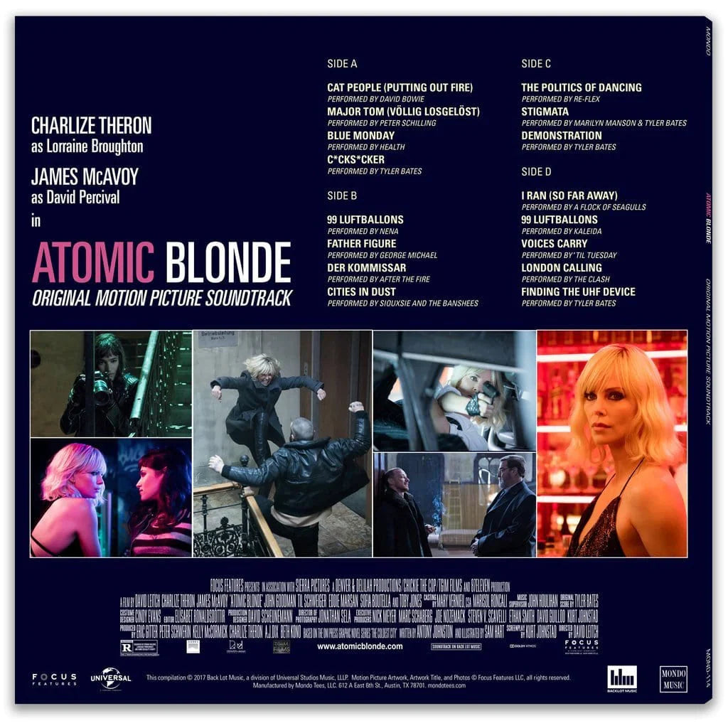 Atomic Blonde - Original Motion Picture Soundtrack - LP Vinyl Record Hub