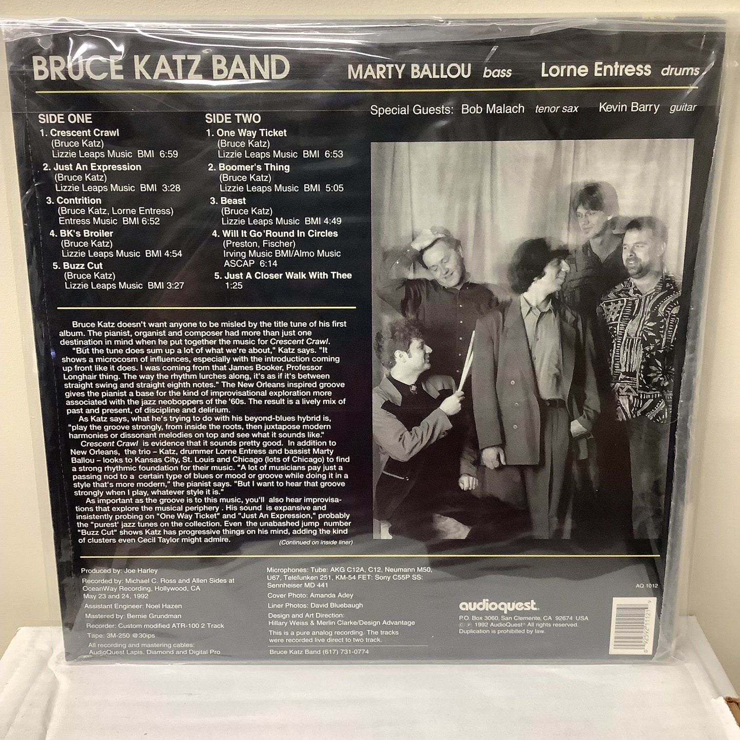 Bruce Katz Band - Crescent Crawl - Audioquest LP Vinyl Record Hub