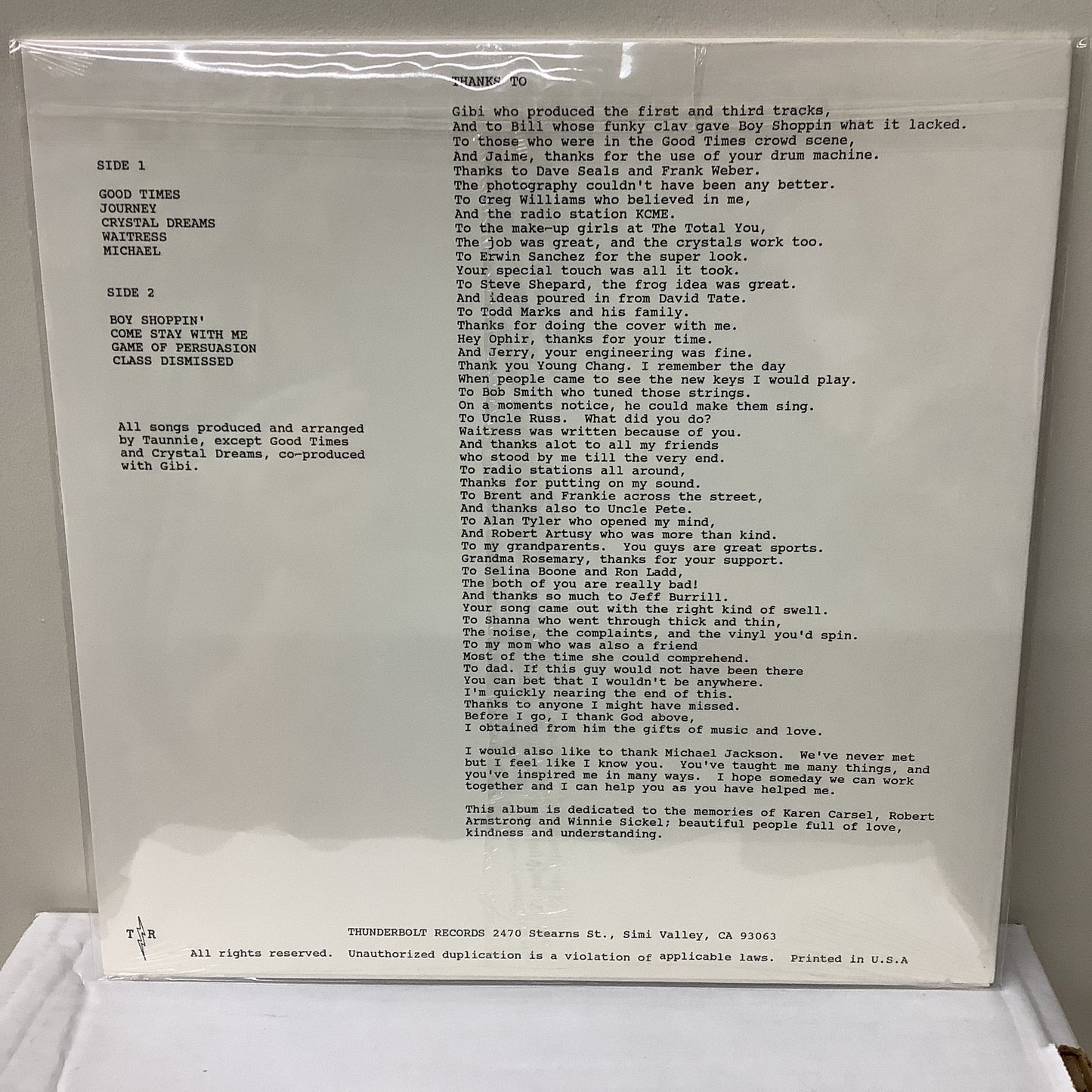 Taunnie - Boy Shoppin' - LP Vinyl Record Hub