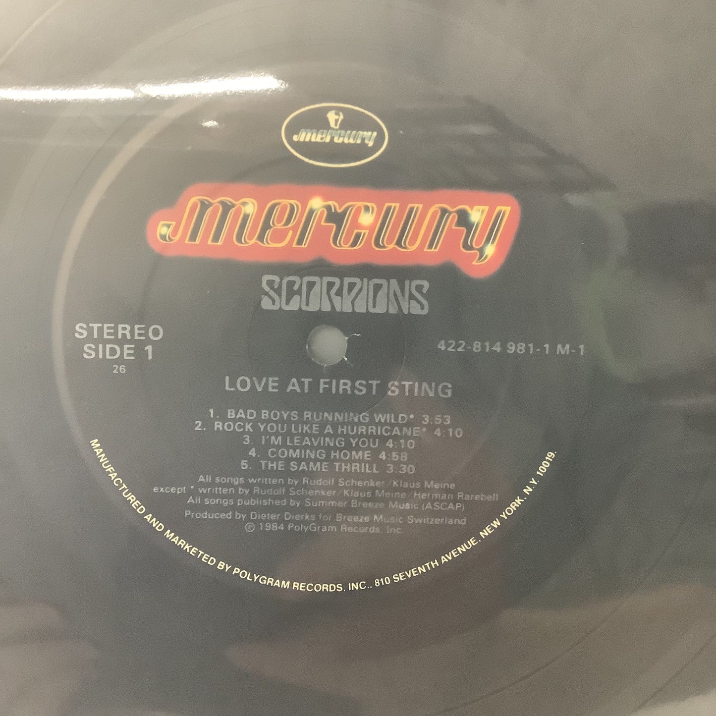 Scorpions - Love at First Sting - Autographed LP Vinyl Record Hub