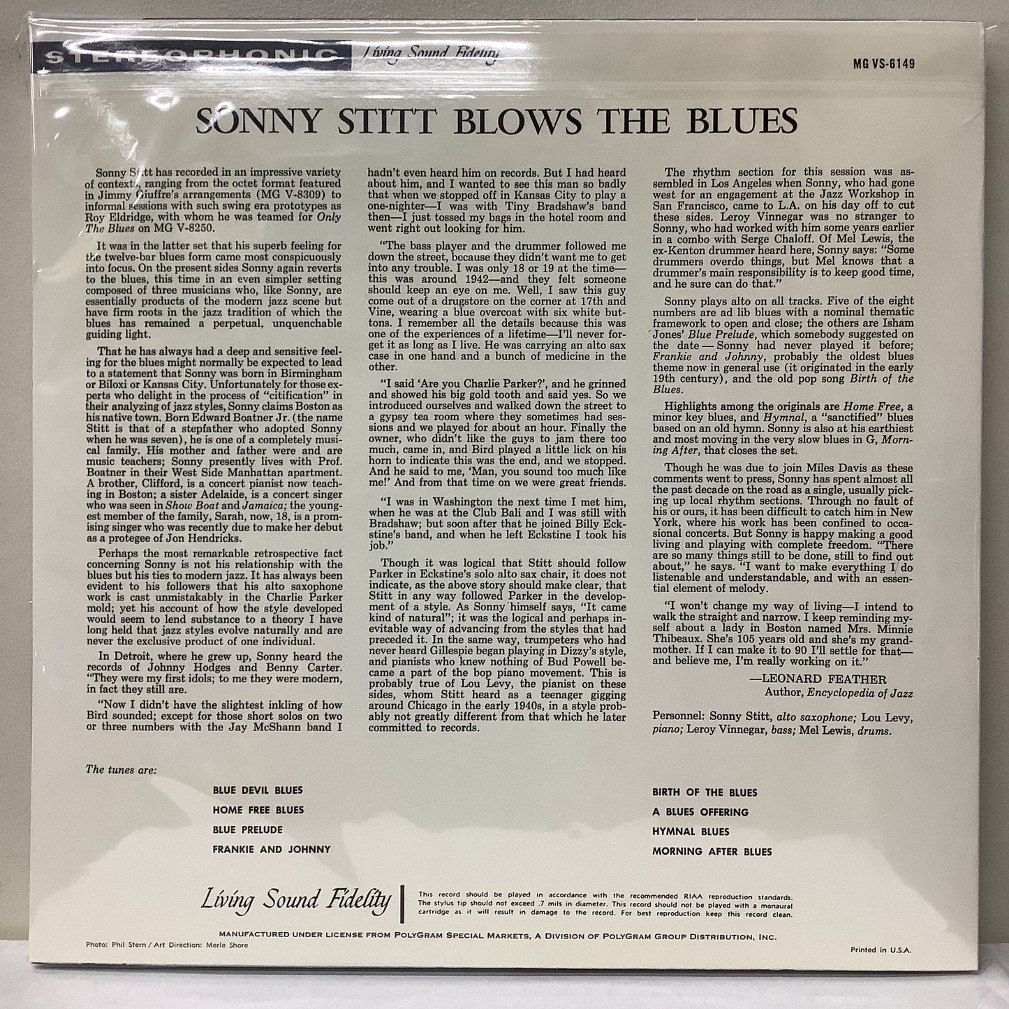 Sonny Stitt - Blows the Blues - Classic Records 4x45RPM LP Set Vinyl Record Hub