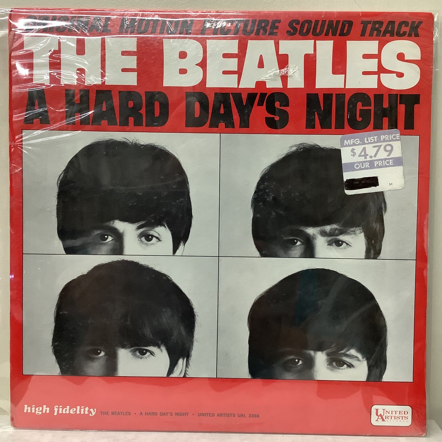 The Beatles - A Hard Day's Night - United Artists Mono LP Vinyl Record Hub
