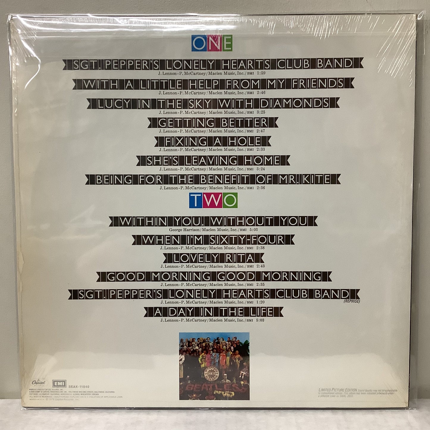 The Beatles - Sgt. Pepper's Lonely Hearts Club Band - Picture Disc LP Vinyl Record Hub