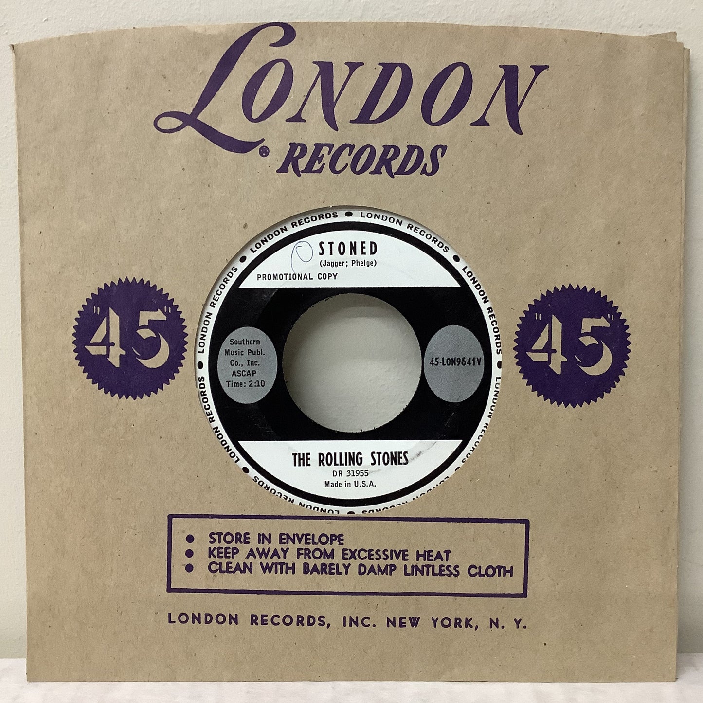 The Rolling Stones - I Wanna Be Your Man / Stoned - London Promo 7" Vinyl Record Hub