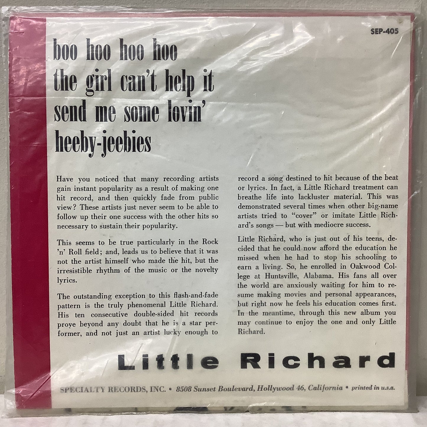Little Richard - Little Richard (SEALED) - 7" EP Vinyl Record Hub