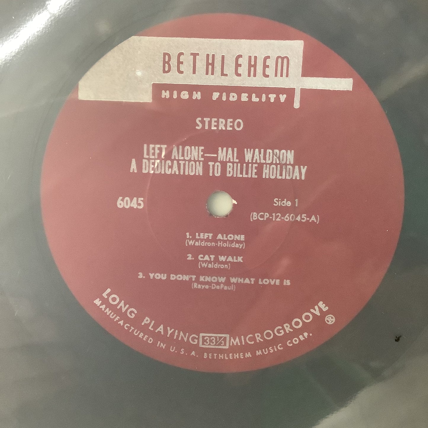 Mal Waldron - Left Alone - Bethlehem LP Vinyl Record Hub