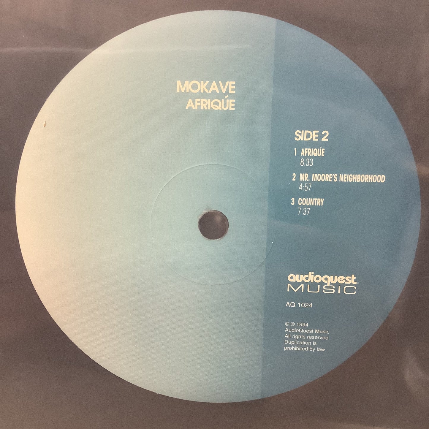 Mokave - Afriqúe - Audioquest LP Vinyl Record Hub