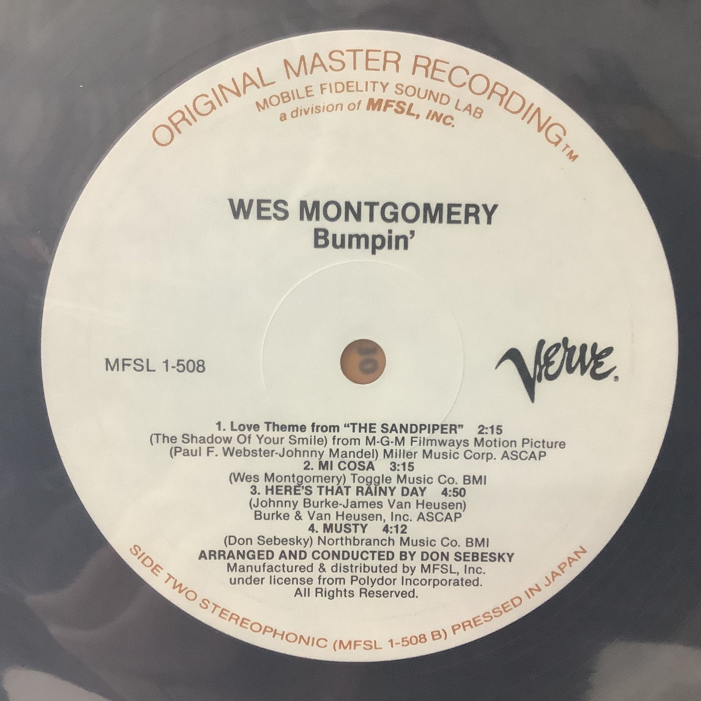 Wes Montgomery - Bumpin' - MFSL LP Vinyl Record Hub