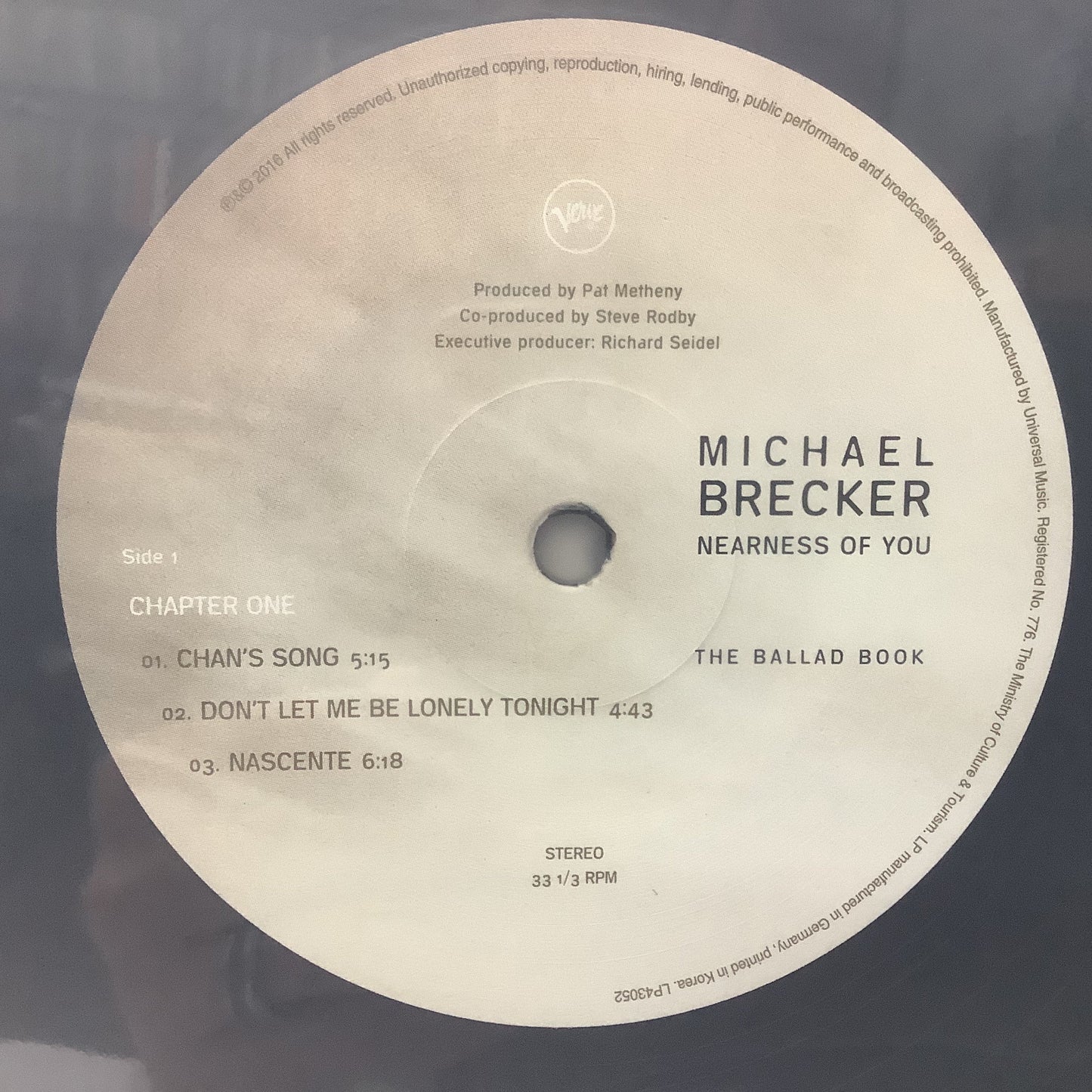 Michael Brecker - Nearness of You: The Ballad Book - 2x LP Vinyl Record Hub