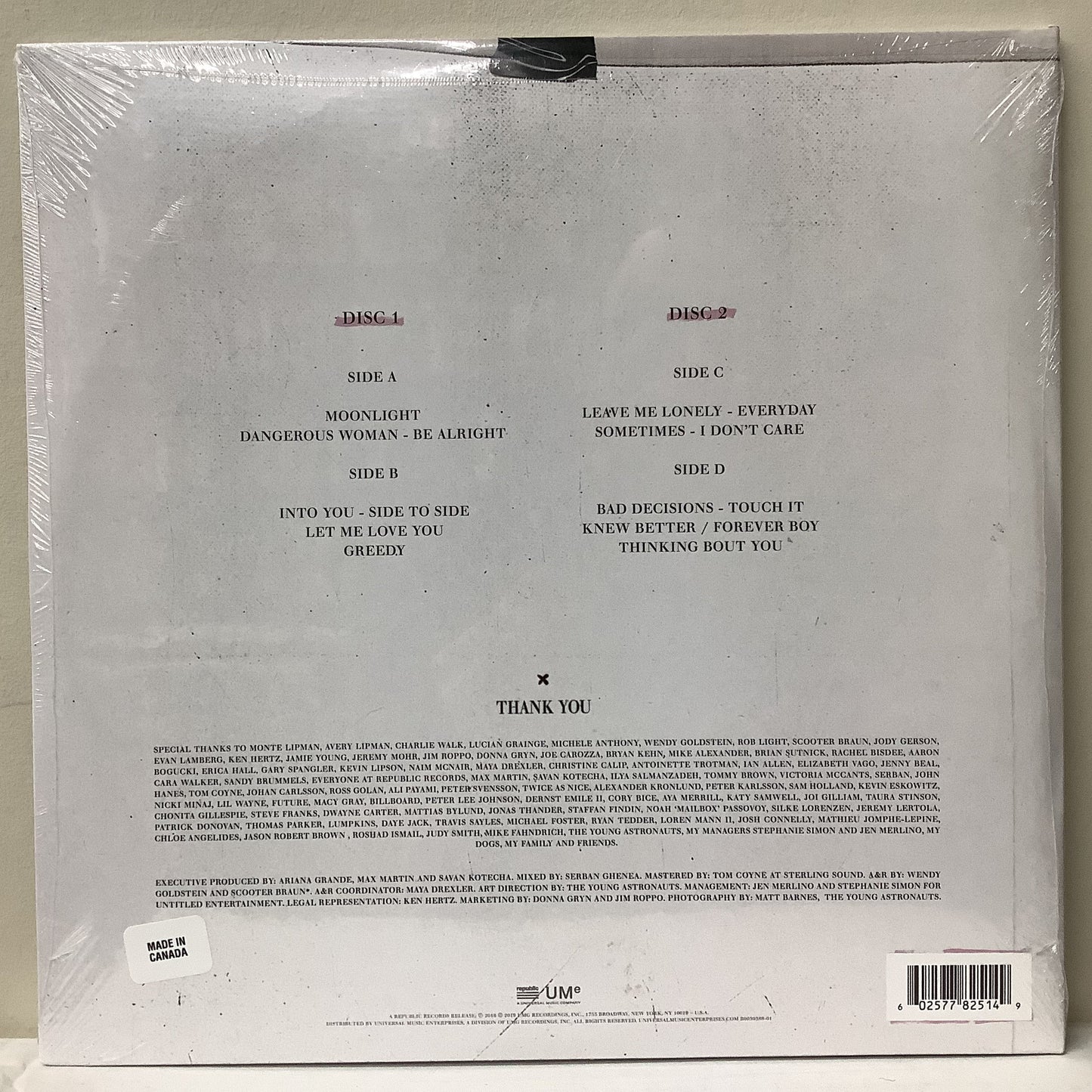 Ariana Grande - Dangerous Woman - 2x LP Vinyl Record Hub