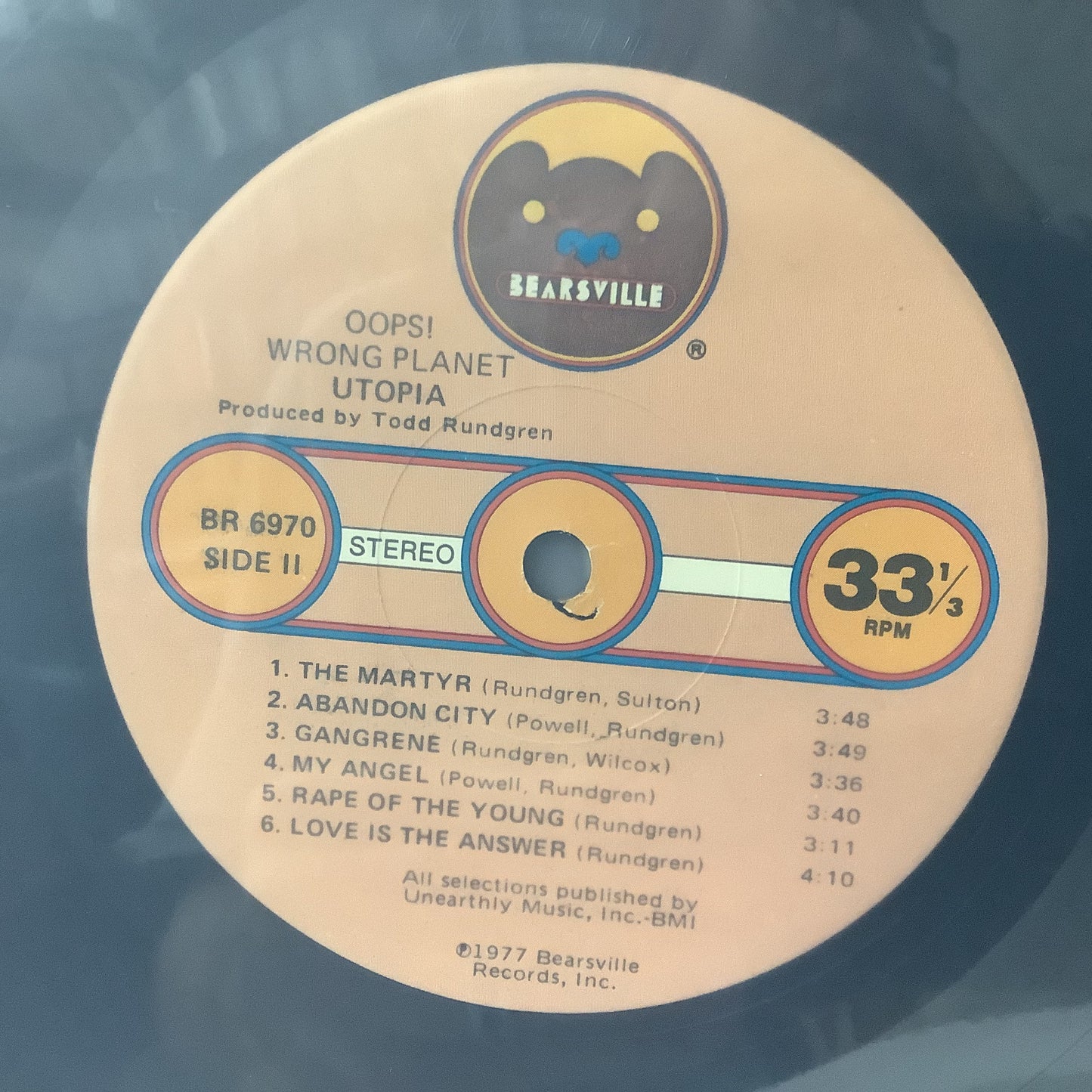 Utopia (Todd Rundgren) - Oops! Wrong Planet - Autographed LP Vinyl Record Hub
