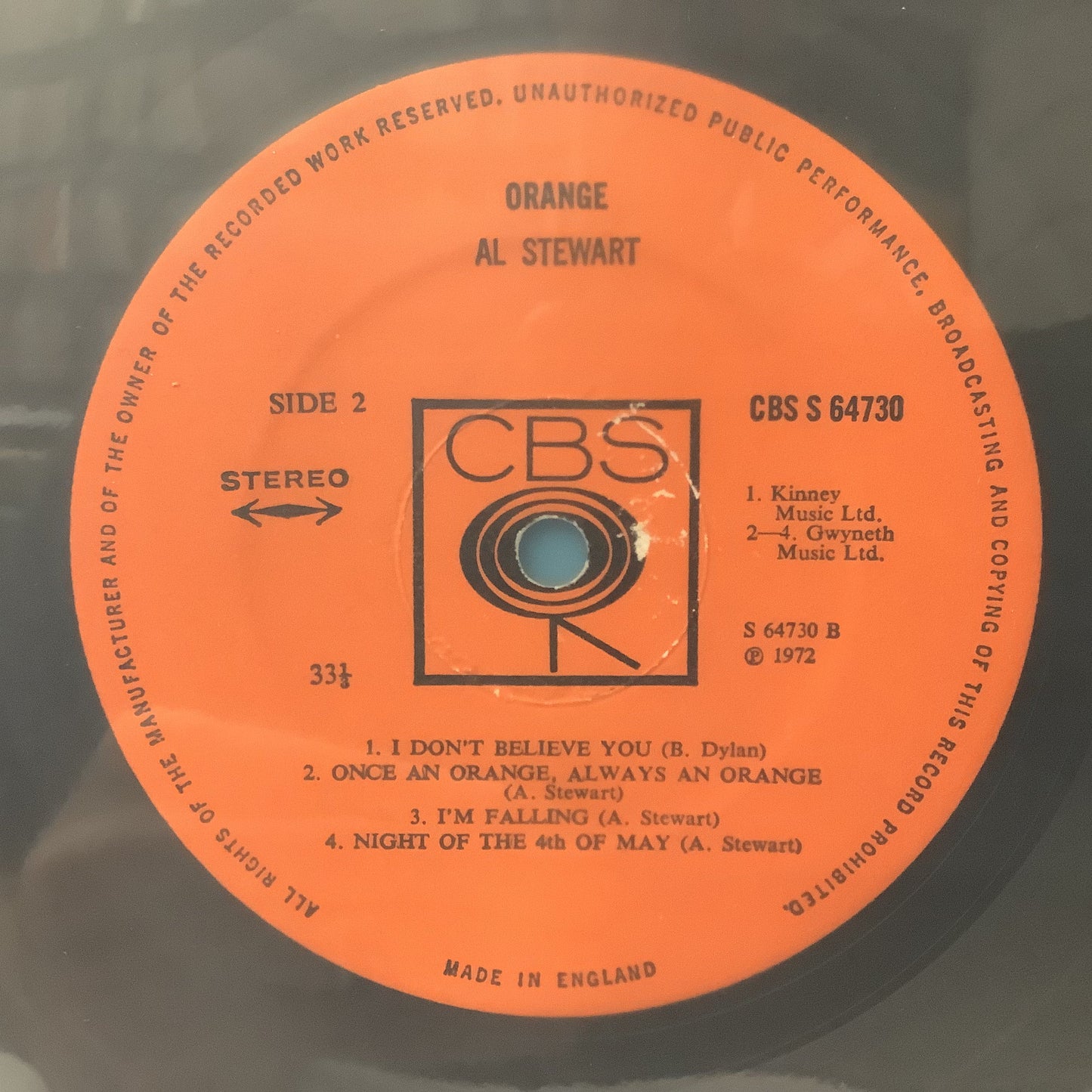 Al Stewart - Orange - Autographed UK LP Vinyl Record Hub