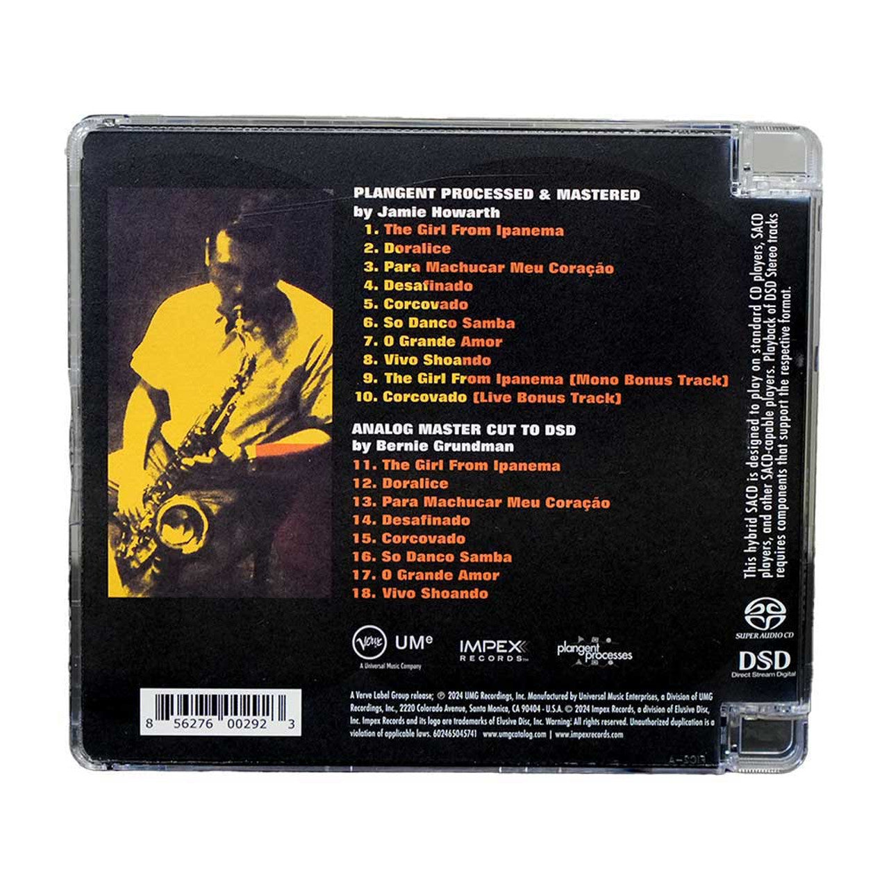 Stan Getz & Joao Gilberto - Getz/Gilberto - Impex Hybrid Stereo SACD Vinyl Record Hub