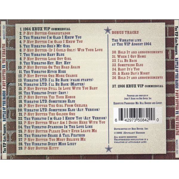 P-Nut Butter / The Vibratos - The VIP Club Presents Battle Of The Bands P-Nut Butter Vs. The Vibratos - CD Vinyl Record Hub