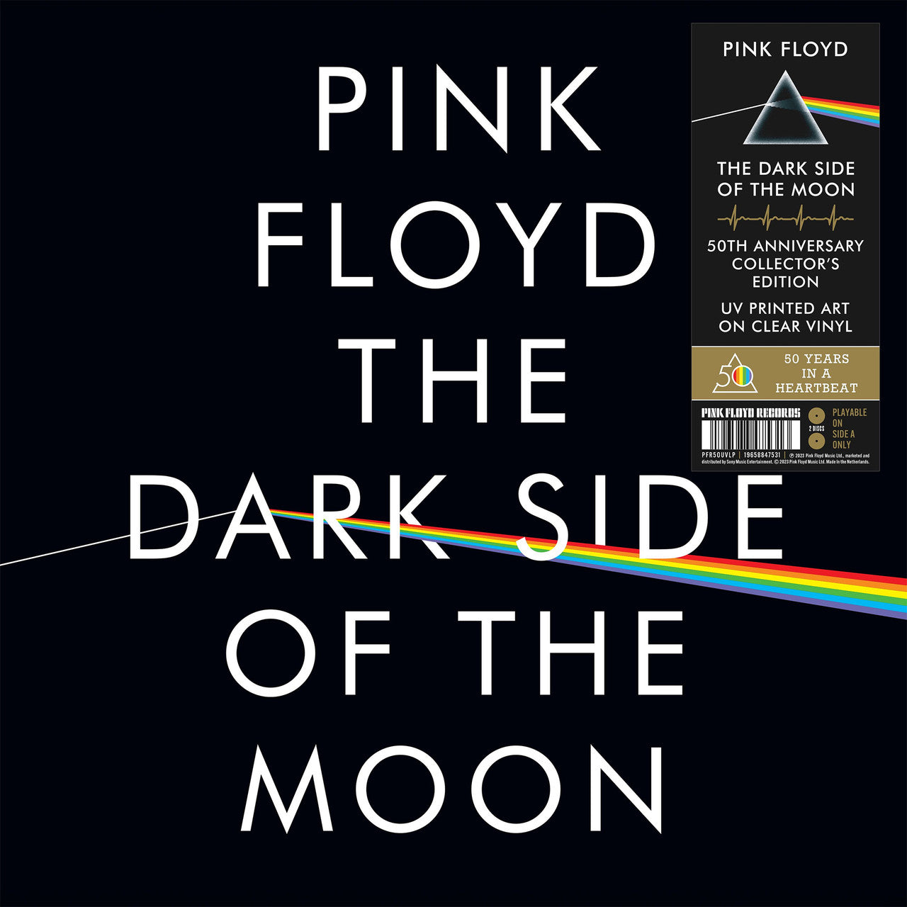 Pink Floyd - The Dark Side of the Moon - 2x LP UV Printed Clear Vinyl Vinyl Record Hub