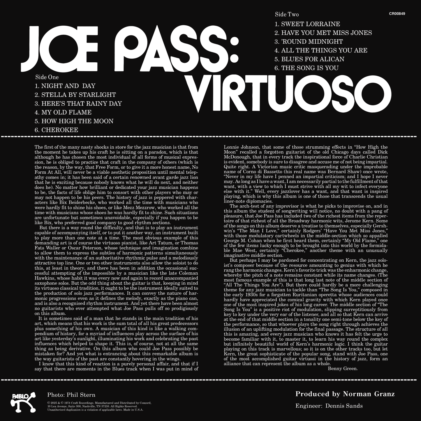 Joe Pass - Virtuoso - OJC LP Vinyl Record Hub
