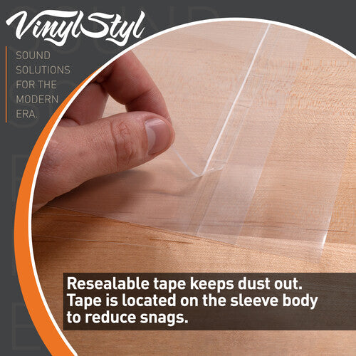 Vinyl Styl - 12Inch Vinyl Record Outer Sleeve Polyethylene - 100 Count (Clear) Vinyl LP Hub