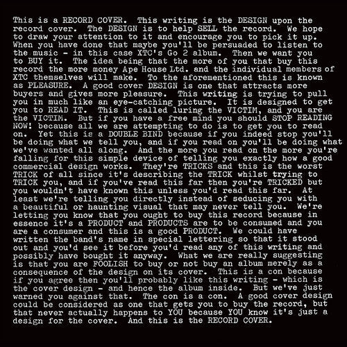 XTC - GO2 - LP Vinyl Record Hub