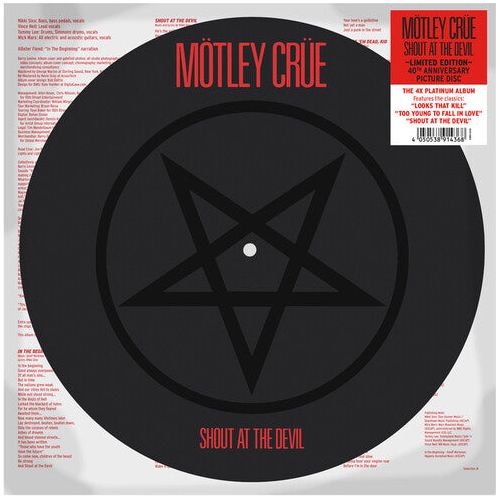 Motley Crue - Shout At The Devil - Picture Disc LP Vinyl Record Hub