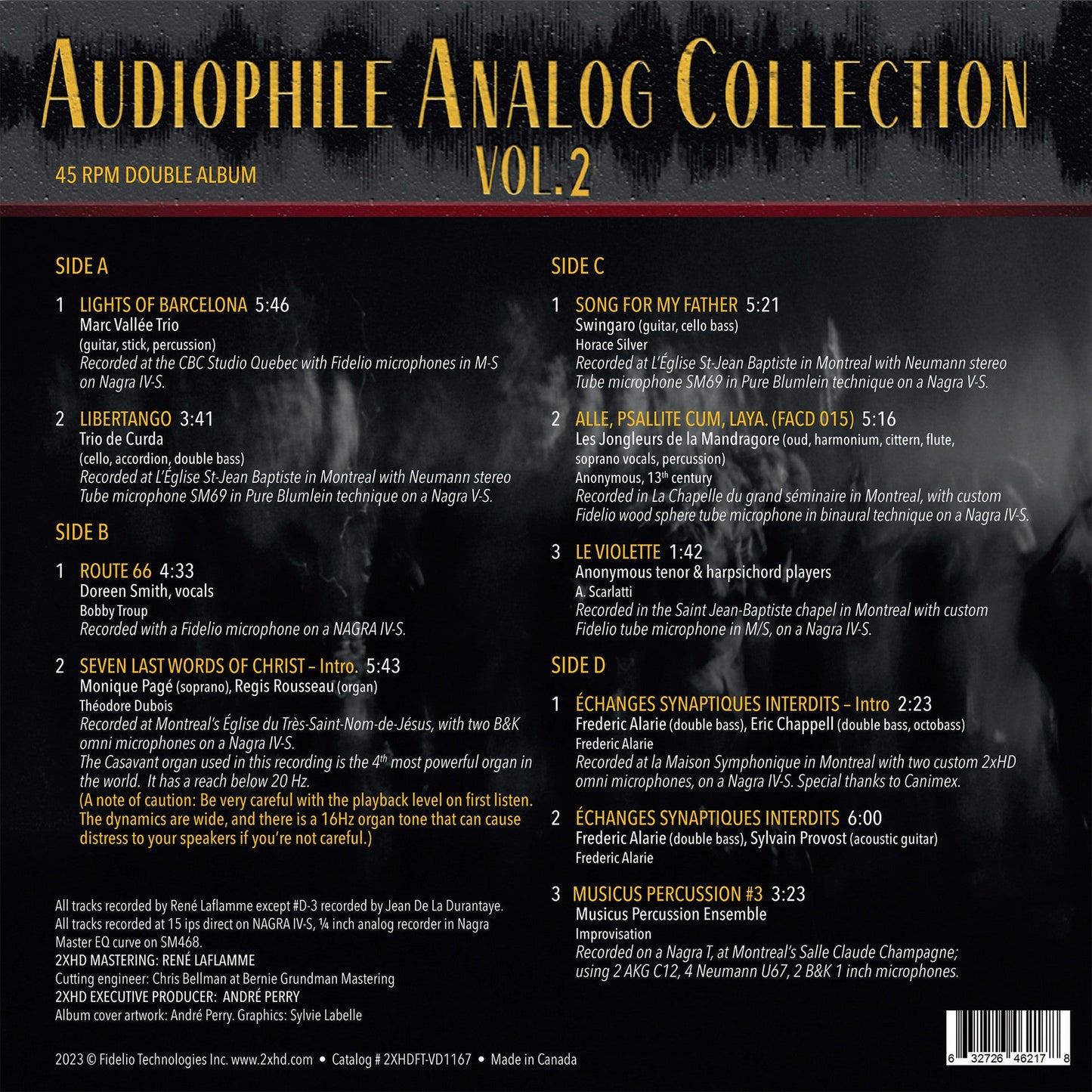 Various Artists - Audiophile Analog Collection Vol. 2 - 2xHD LP Vinyl Record Hub