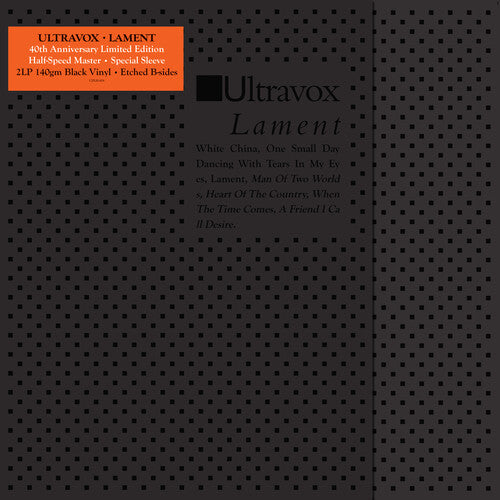 Ultravox - Lament (40th Anniversary Edition) - LP Vinyl Record Hub