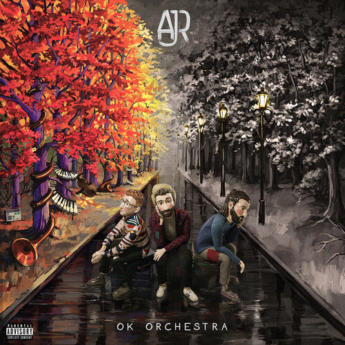 AJR - Ok Orchestra - Clear w/ Orange Splatter LP Vinyl Record Hub