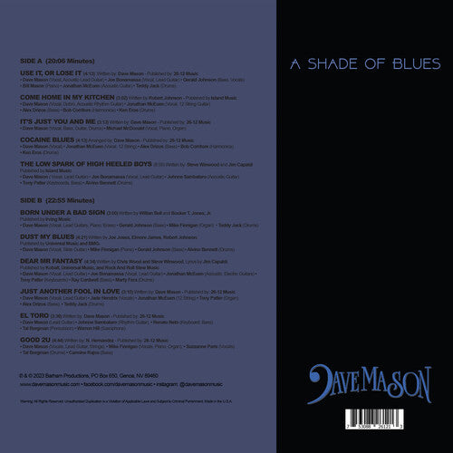Dave Mason - A Shade of Blues - LP Vinyl Record Hub