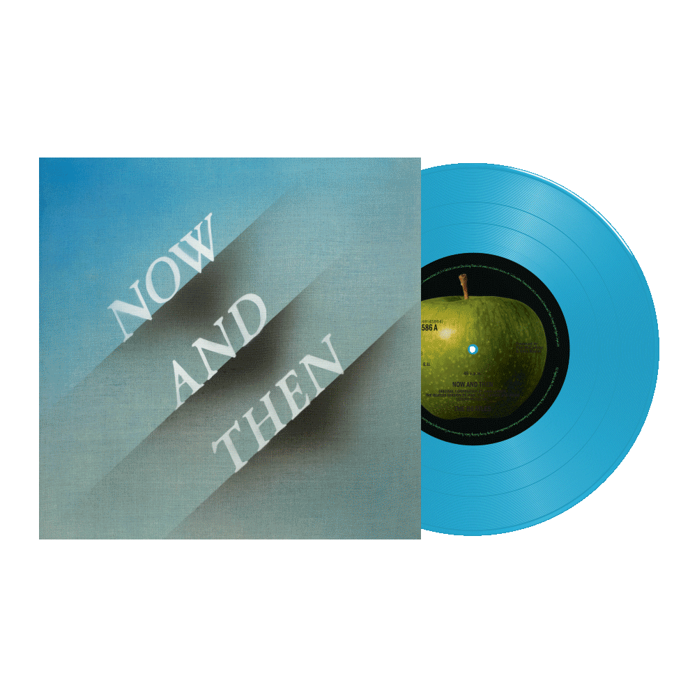 The Beatles - Now and Then - Light Blue 7" Single Vinyl Record Hub