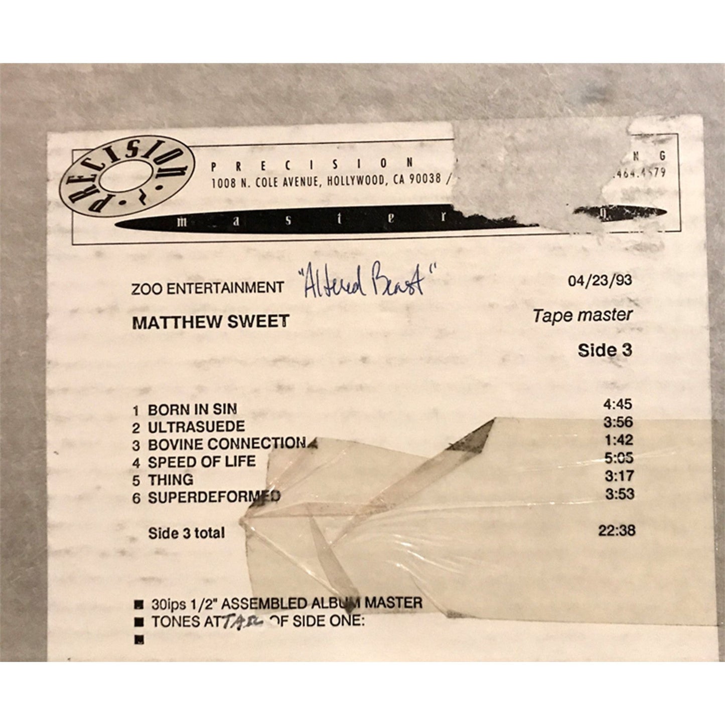 Matthew Sweet - Altered Beast -Intervention Records SACD Vinyl Record Hub