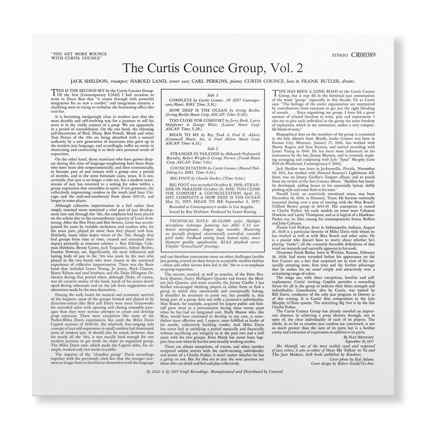 Curtis Counce - You Get More Bounce with Curtis Counce! - Contemporary LP Vinyl Record Hub