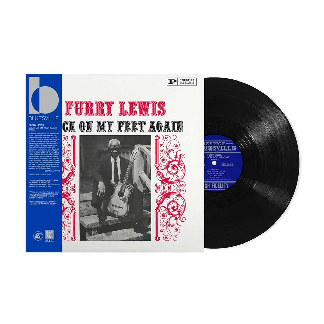 Furry Lewis - Back on My Feet Again - Bluesville Acoustic Sounds Series LP Vinyl Record Hub