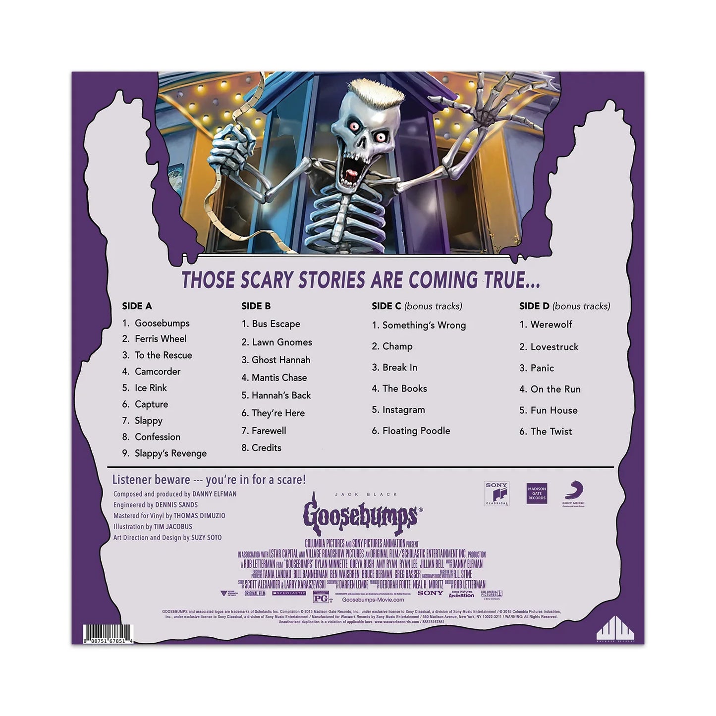 Goosebumps - Original Motion Picture Music by Danny Elfman - "Haunted Mask" Color LP Vinyl Record Hub