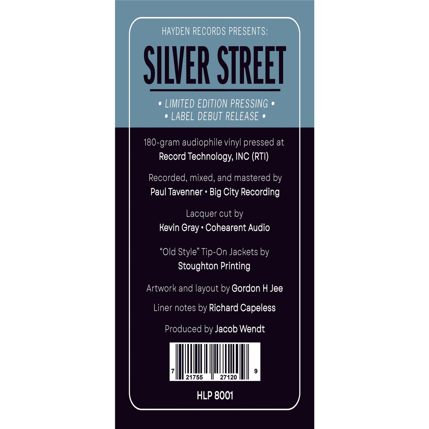Jacob Wendt - Silver Street - LP Vinyl Record Hub
