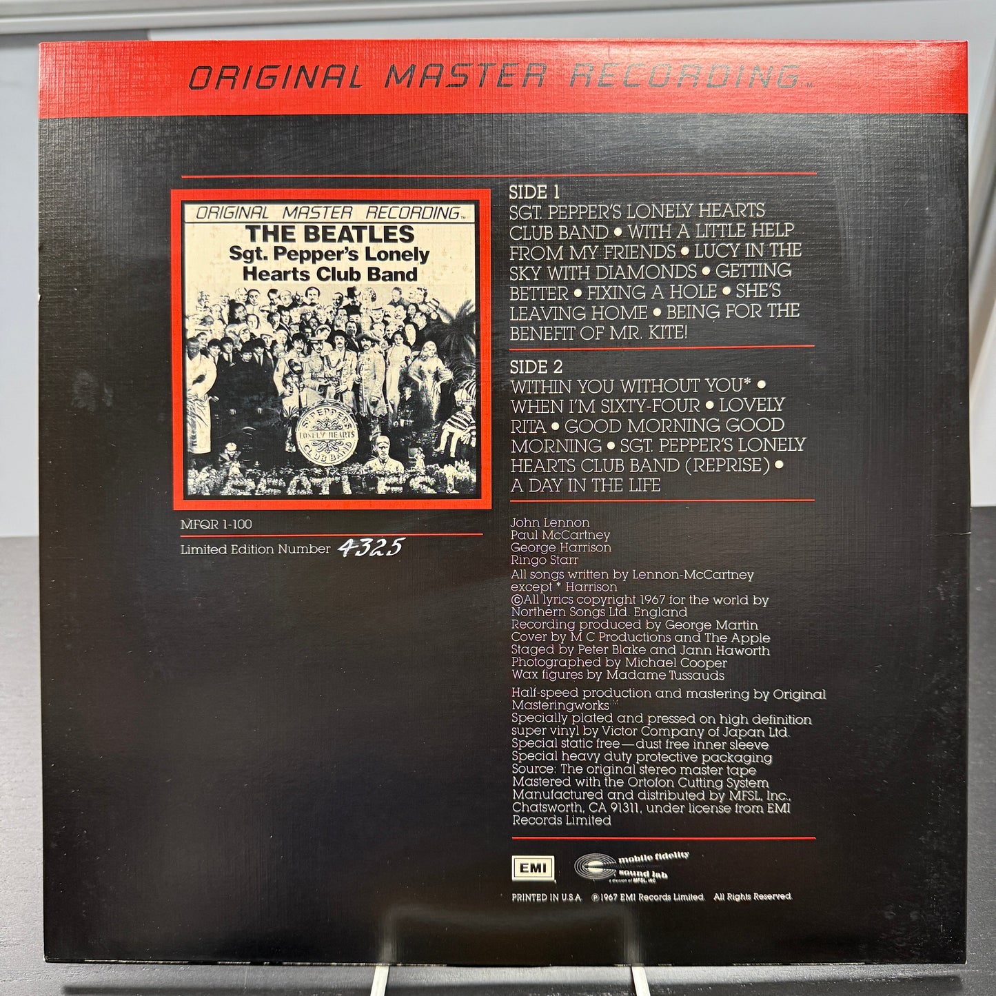 The Beatles - Sgt. Pepper's Lonely Hearts Club Band - MFSL UHQR LP Box Set Vinyl Record Hub