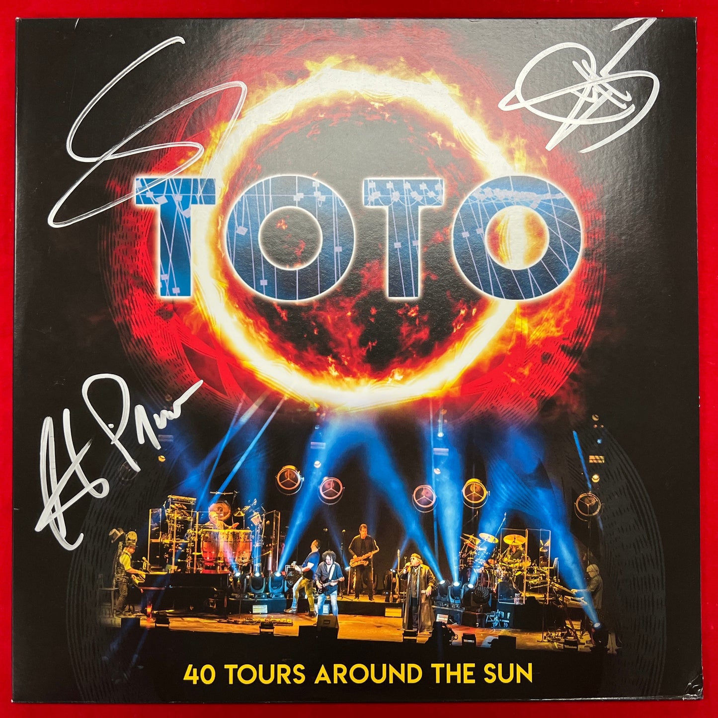 Toto - 40 Tours Around The Sun - Autographed LP Vinyl Record Hub