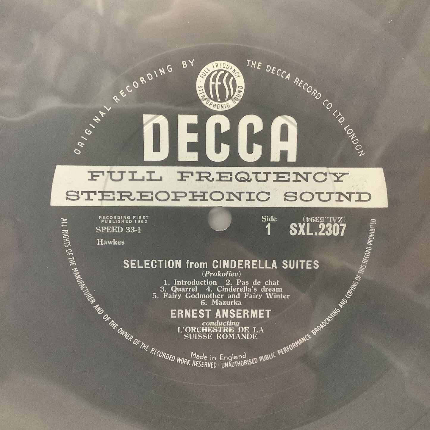 Ernest Ansermet - Cinderella - Decca LP Vinyl Record Hub