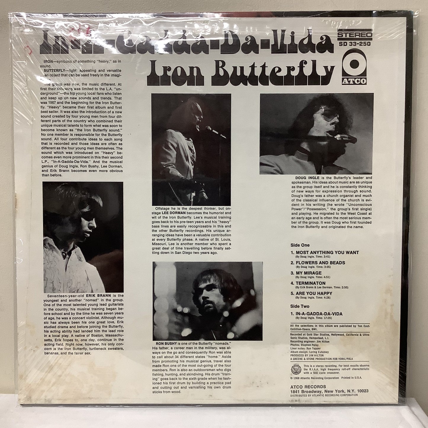 Iron Butterfly - In-A-Gadda-Da-Vida - Atco LP Vinyl Record Hub