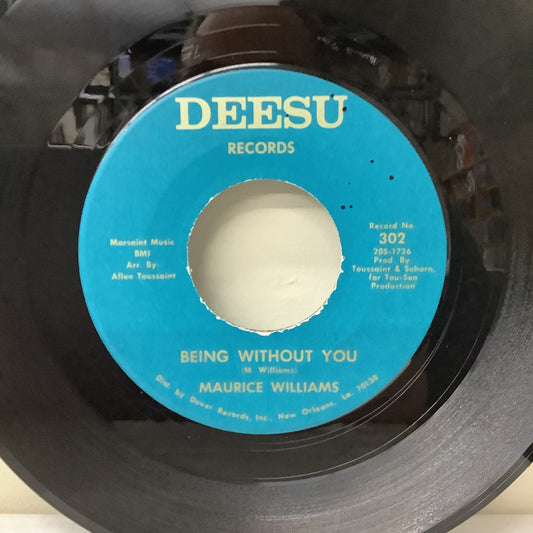 Maurice Williams - Being Without You / Baby, Baby - Deesu 7" Single Vinyl Record Hub