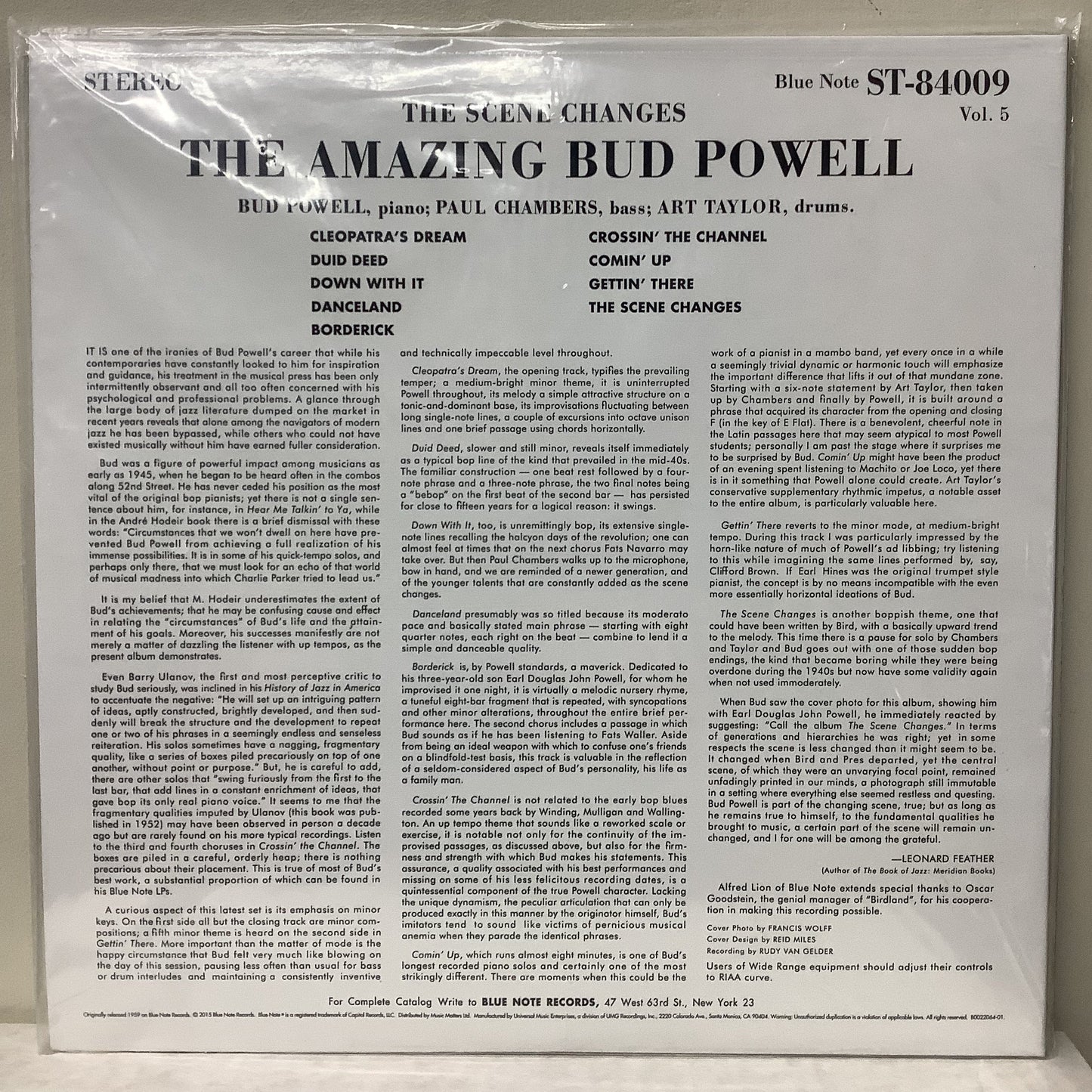 Bud Powell - The Amazing Bud Powell - Music Matters LP Vinyl Record Hub