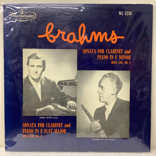 Brahms - Sonatas for Clarinet and Piano - Westminster Mono LP Vinyl Record Hub