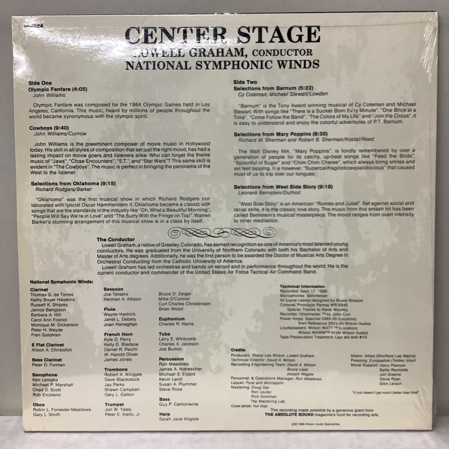 Lowell Graham - Center Stage - Wilson Audiophile LP Vinyl Record Hub