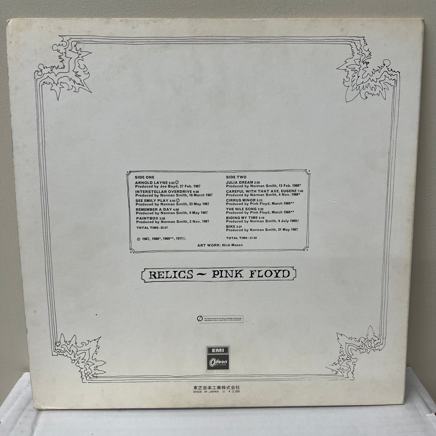 Pink Floyd - Relics - Odeon LP Vinyl Record Hub