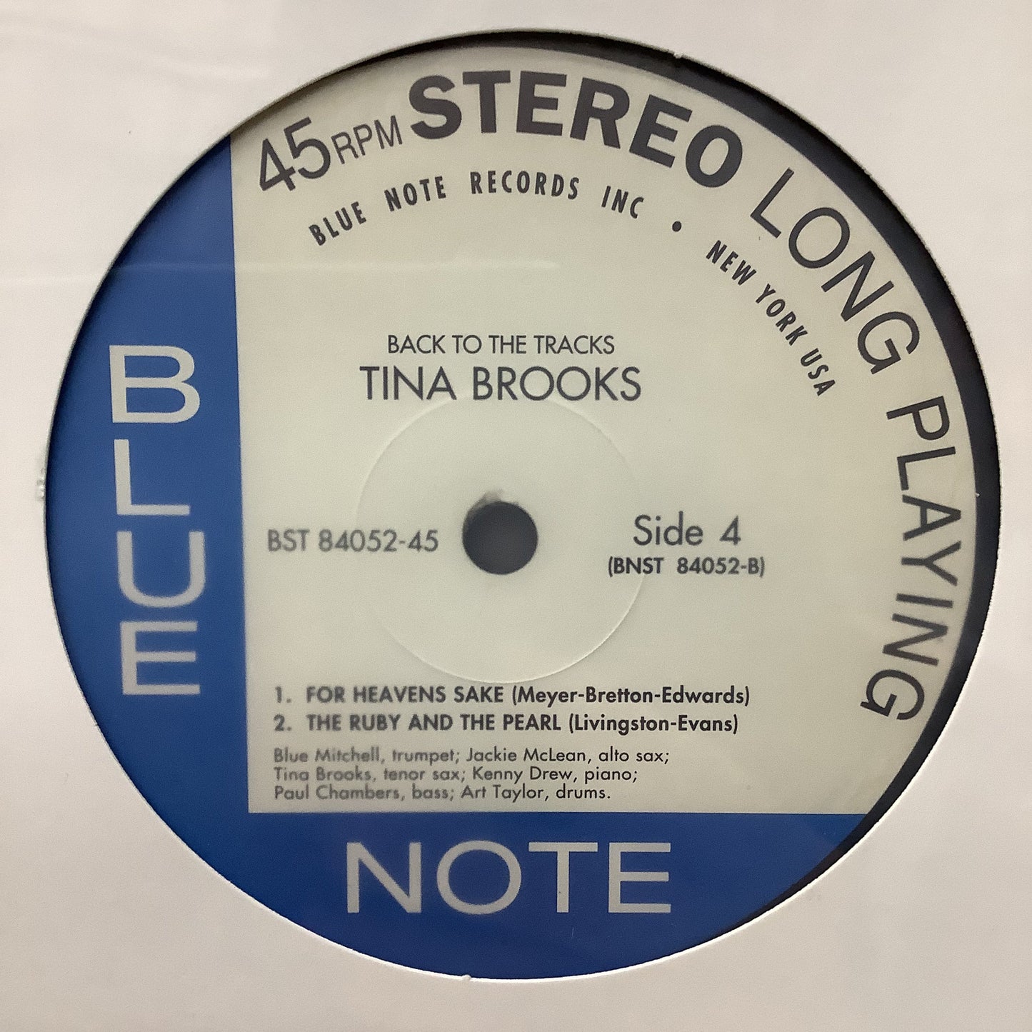 Tina Brooks - Back to the Tracks - Classic Records 45RPM One-Sided LP set Vinyl Record Hub