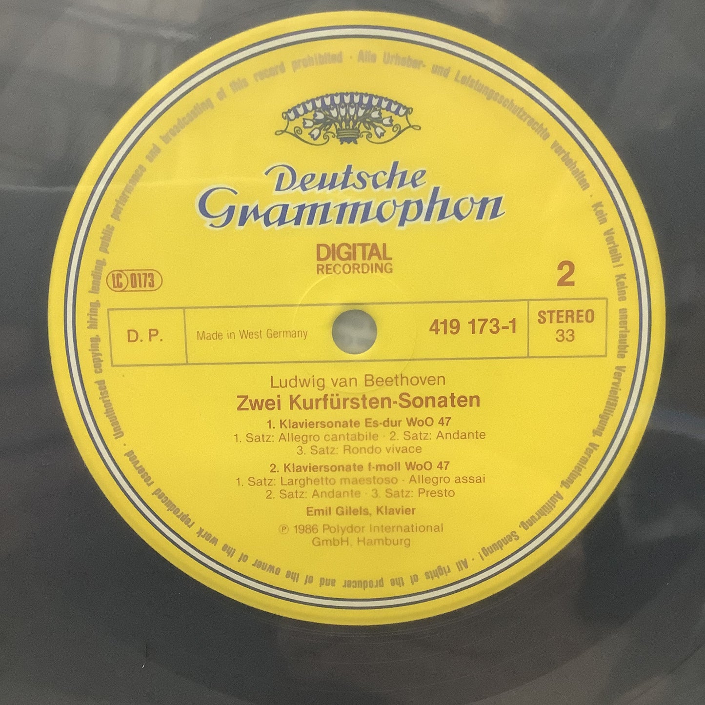 Beethoven/Gilels - Klaviersonate #11 - DG LP Vinyl Record Hub