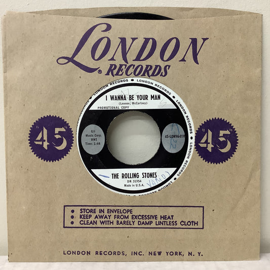 The Rolling Stones - I Wanna Be Your Man / Stoned - London Promo 7" Vinyl Record Hub