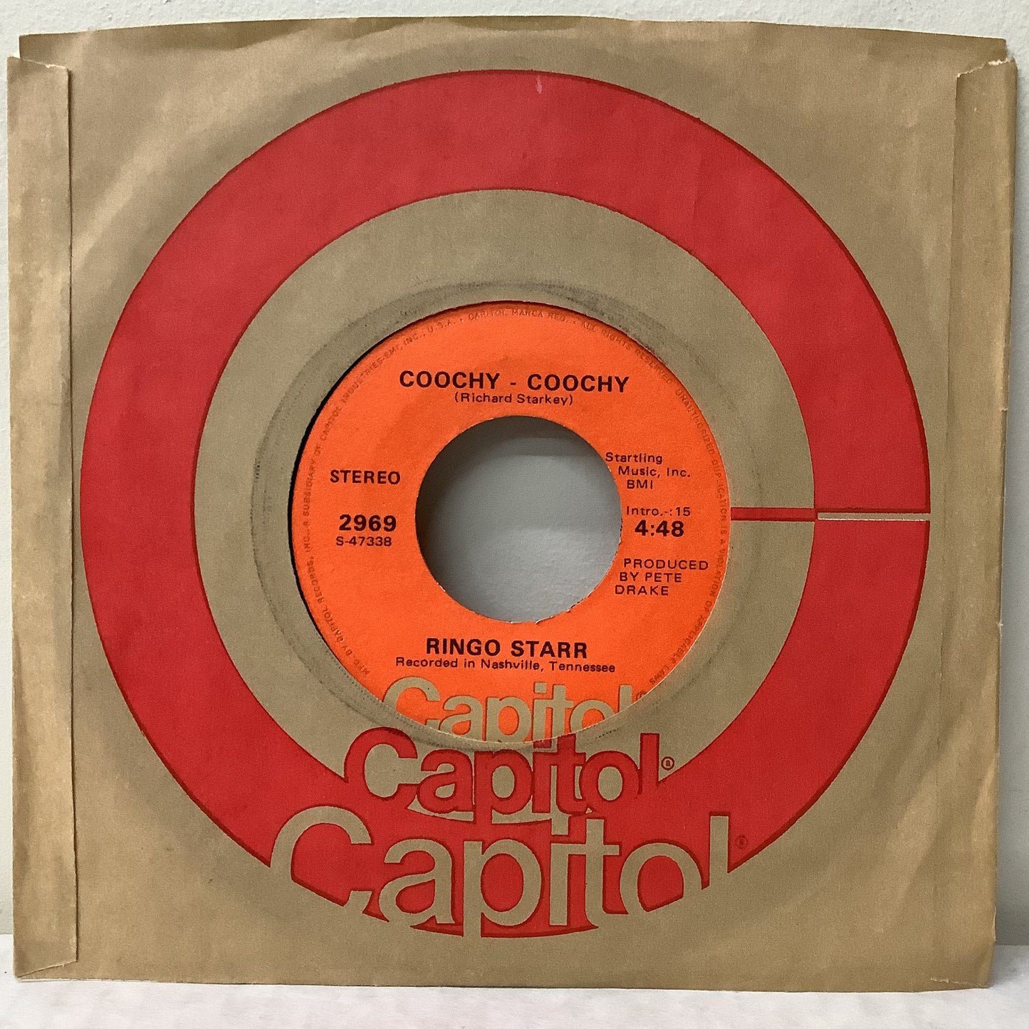 Ringo Starr - Beaucoup of Blues - Capitol Red Label 7" Vinyl Record Hub