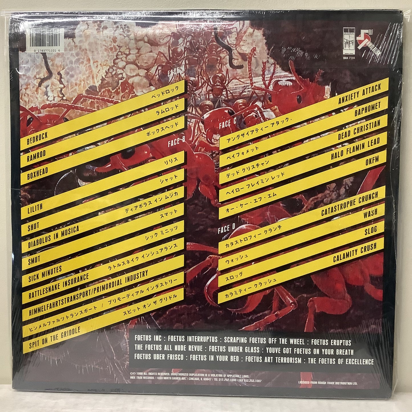Foetus Inc. - Sink - Sealed Wax Trax 2xLP Vinyl Record Hub